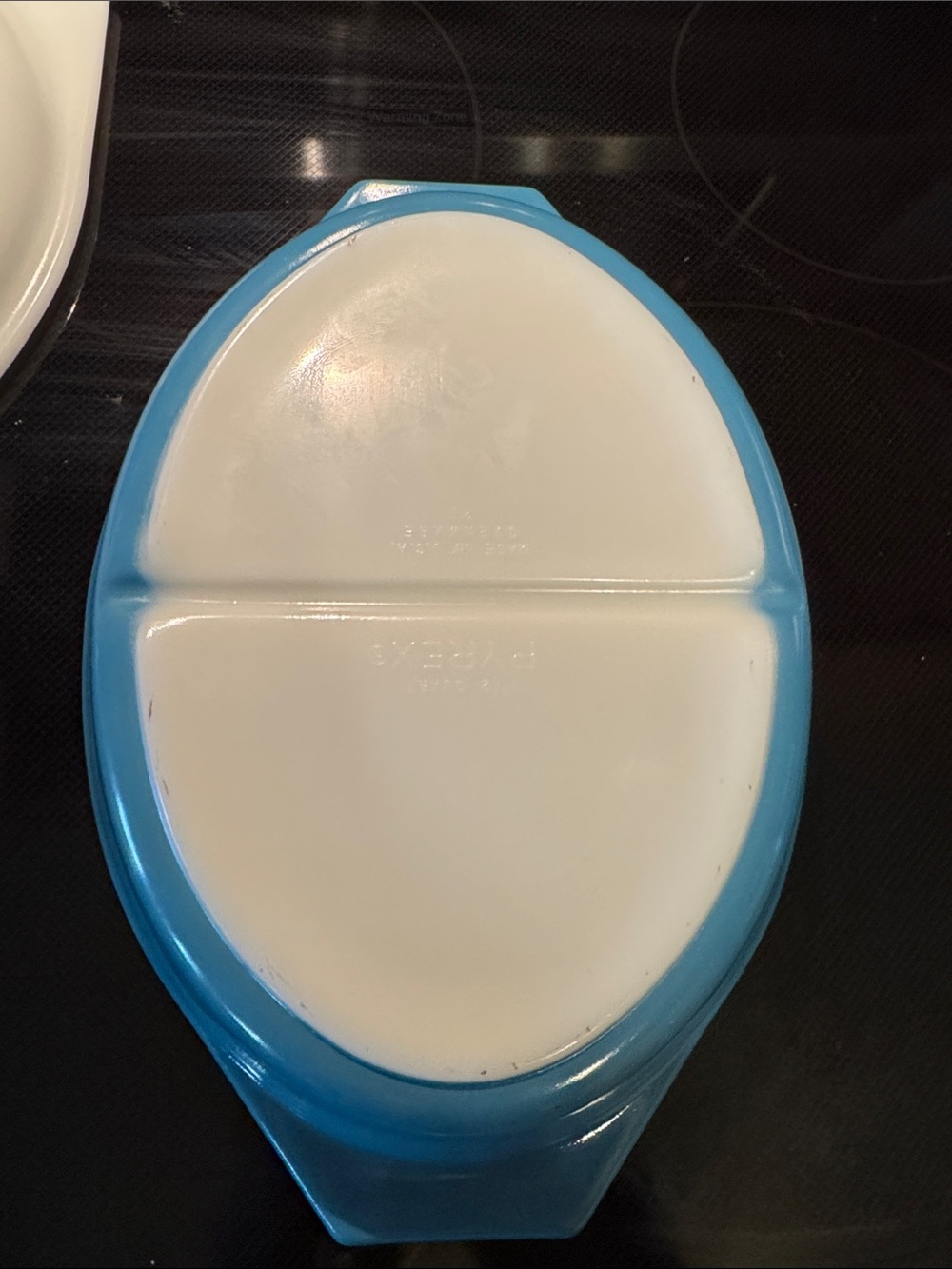 Pyrex Horizon Blue Apollo 11 Divided Casserole Dish - Picture 4 of 11